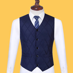 Threebooy  New Down Cotton Vest Men's Winter Warm Middle-aged and Elderly Vest Vest Horse Clip Daddy's Suit Short