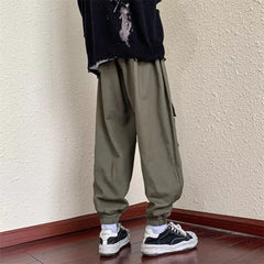 Threebooy Joggers Cargo Pants for Men Casual Hip Hop Hit Color Pocket Male Trousers Sweatpants Streetwear Harajuku Pants