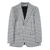 Threebooy Male Casual Plaid Blazers New Design Korean Version Slim-Fit Trend Business Coat High Quality Selling Fashion Suit Men 4XL