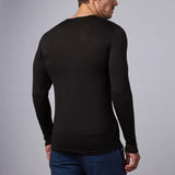 Threebooy 100% Merino Wool long sleeve T Shirt Thermal Base Laye Wool Shirt 200gsm Wicking Breathable Anti-Odor