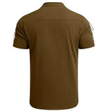 Threebooy Summer New Men's V-neck shirt Men's Short-Sleeved T-shirt Cotton and Linen Led Casual Men's T-shirt Shirt Male Breathable tops