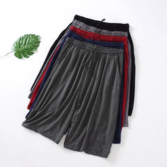 Threebooy  Men's Shorts Summer Thin Five-point Home Shorts Loose Casual Large Size Home Pajamas Beach Pants