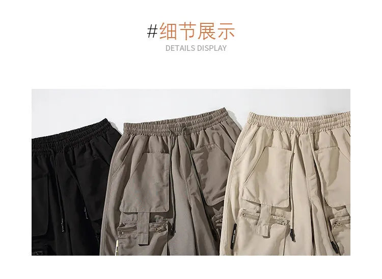 Threebooy Mens Summer Cargo Shorts Multi Pocket Casual Outdoor Sports Workwear Lightweight Comfortable Hiking Shorts Trendy Fashion