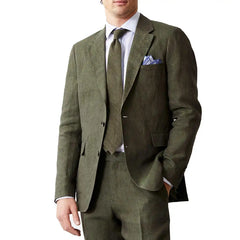Threebooy  Elegant Men's Suit  Bow Collar 2 Pieces Blazer Pants Single Breasted Business Formal Work Wear