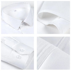 Threebooy  Men's Casual Blouse Satin Smooth Long Sleeve Wedding White Shirt Handsome Clothing