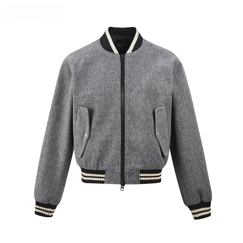 Threebooy Autumn Winter American Baseball Jacket High Street Men's Korean Casual Loose Baseball Uniform Woolen Jacket Cityboy Streetwear
