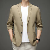 Threebooy  Summer Slim-Fit Casual Suit Jacket for Fashion-Forward Style - Thin for Summer,UV protection