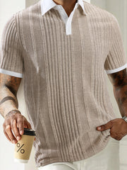 Threebooy  Men's Summer Casual Fashion Polo Shirt is Versatile and Suitable for Any Occasion with Lightweight and Breathable Fabric