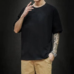 Threebooy  New Summer Men's T Shirt Fashion Solid Basic Loose Hip Hop Short Sleeve T-Shirts For Men Women Casual Cotton Streetwear Top Tees