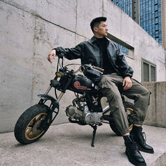 Threebooy  Safari Style Streetwear Cargo Pants Elastic Band Chic Straight Loose Men Autumn Winter All-match Pockets Casual Fashion Trousers