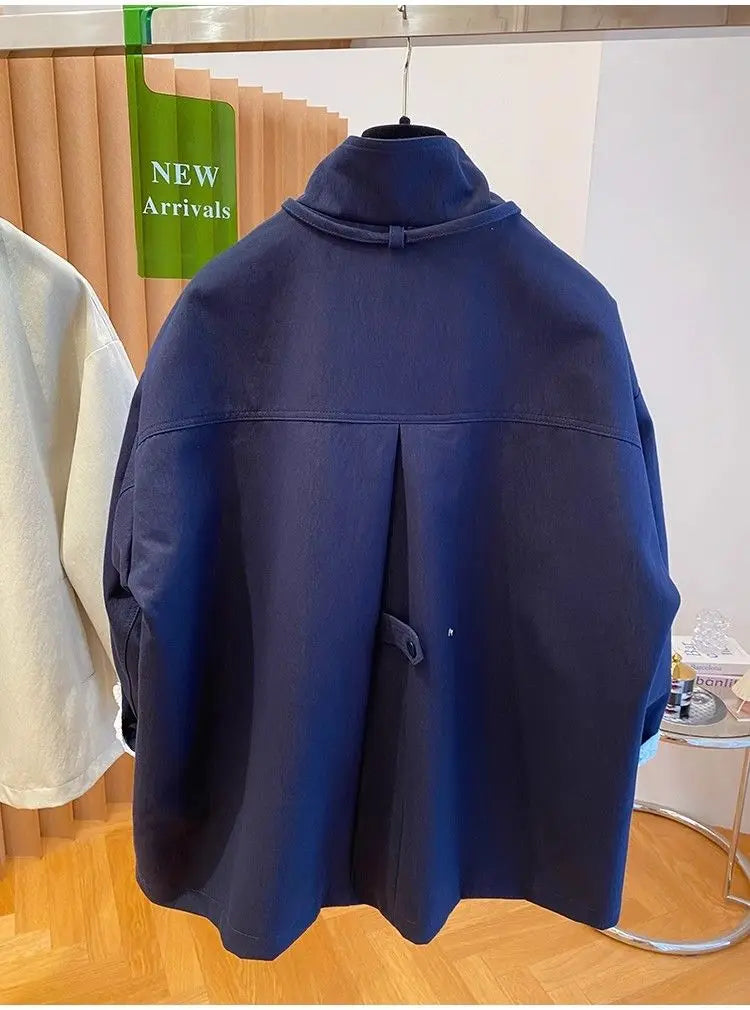 Threebooy Korean Simple High-end Windbreaker Short Jacket Women Loose Spring Autumn New Style Small Fashion Trend Baseball Jacket