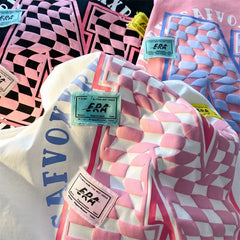 Threebooy American Trendy Sweet Cool Hot Girl Couple Outfits Loose Versatile Lazy Retro Cotton Short-sleeved T-shirt Men Women Aesthetic