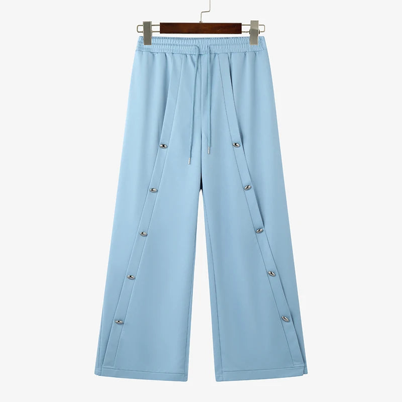 Threebooy  Men Pants Korean Style Loose Joggers Trousers Men Streetwear Drawstring Fashion Men Long Pants Casual Solid S-5XL