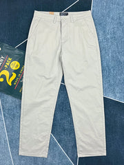 Threebooy  Spring Autumn Pure Cotton Straight Leg Casual Pants Men's American Retro  Color Slim Fit Workwear High End Nine Points