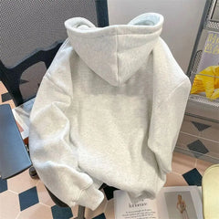Threebooy American style autumn and winter street fashion personalized printed hoodie for men and women loose retro casual top for couples