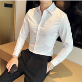 Threebooy  Brand Clothing Men's Spring High Quality Long Sleeve Shirts/Male Slim Fit Business Office Dress Shirt Camisas Masculinas