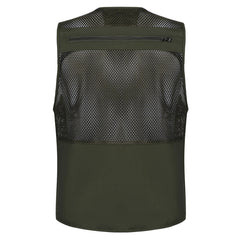 Threebooy  Men's Vest Tactical Webbed Gear Coat Summer Photographer Waistcoat Tool Many Pocket Mesh Work Sleeveless Jacket Male