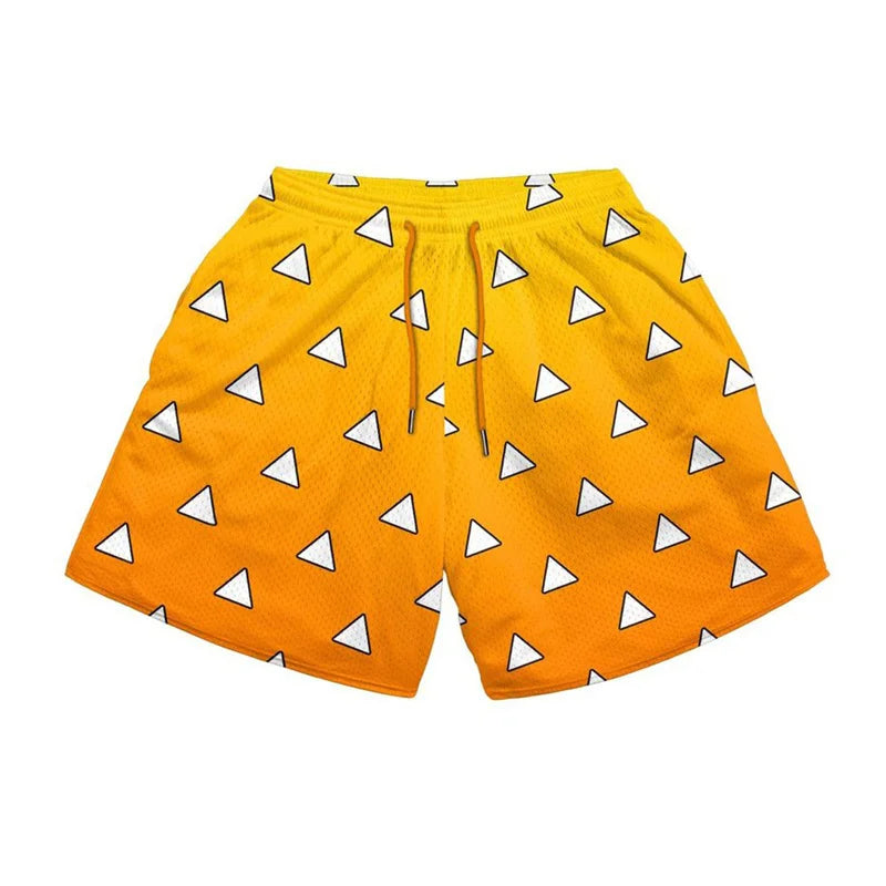Threebooy  Stylish 3D Print Gym Shorts for Men Summer Casual Loose Fit Shorts with Pockets Athletic Workout Running Jogging Track Shorts