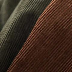 Threebooy  New Autumn And Winter Retro Thickened Corduroy Solid Color Work Shirt Pure Cotton Long-sleeved Pocket Casual Shirt For Men
