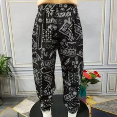 Threebooy  Spring Autumn New Fashion Elastic Waist Tie Dye Korean Thin Style Hip Hop Men's Clothing Simplicity Breathable Youth Haren Pants