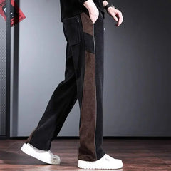 Threebooy Pocket Trend Polyester Male Trousers Classic Clothes Low Price Stylish Korean Style Baggy Men's Casual Pants Original Clothing