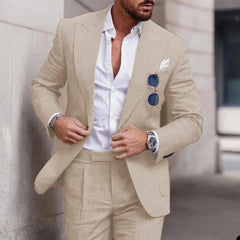 Threebooy  Men Suit Dress Suit 2piece Business Casual Gentleman Banquet Handsome Suit