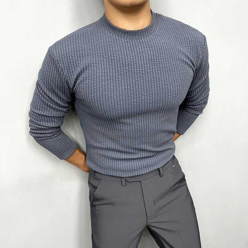 Threebooy  Men's Spor Casual Long Sve round Ne T-irt Running Training Baskeall American Sle Loose Fit Polyester Thermal