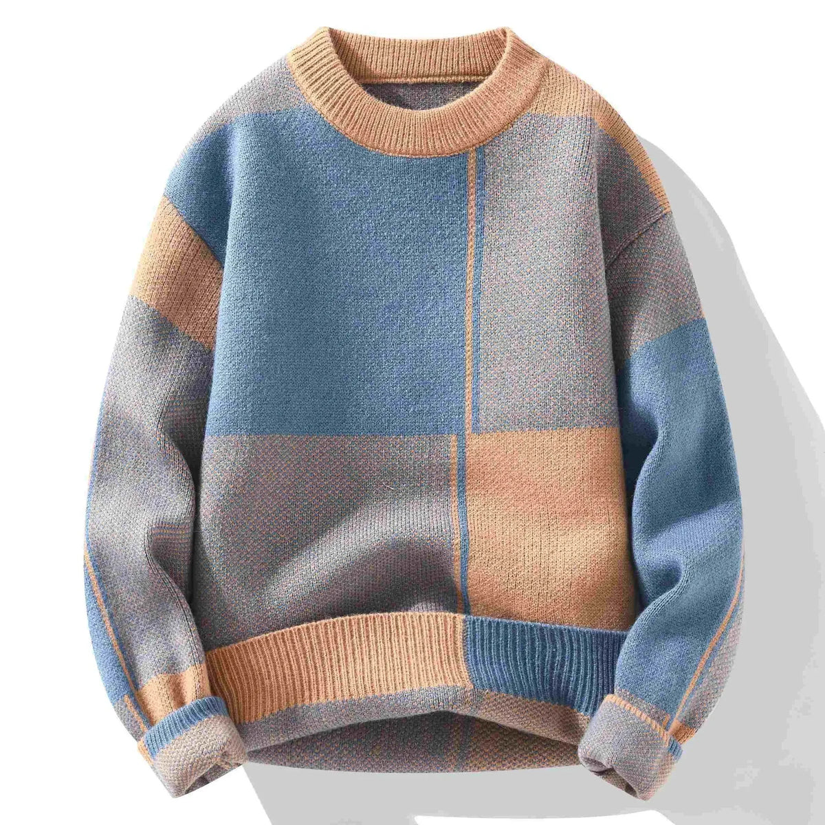 Threebooy Round Collar Crewneck Long Sleeve Thick Knitwear Original Autumnr and Winter Pullover Man Casual Y2k Knitted Sweaters for Men