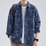 Threebooy Spring and Autumn New Fashion Temperament Trend Japanese Denim Jacket Man Simple Casual Loose Vintage Male Top Outerwear Clothes