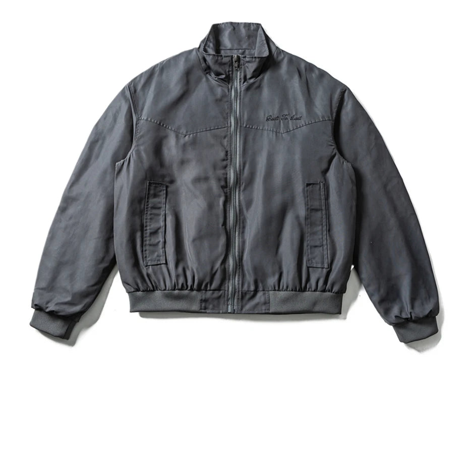 Vintage Letter Embroidery Bomber Jacket Men Streetwear Harajuku Splicing Cargo Coat Oversized Autumn New Loose Casual Jacket