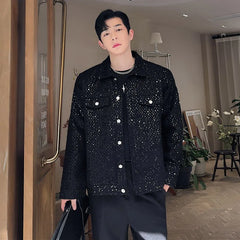 Threebooy Fashion Korean Style Jacket Trend Men's Clothing Stylish Heavy Embroidery Piece Niche Design Casual Outerwear Autumn