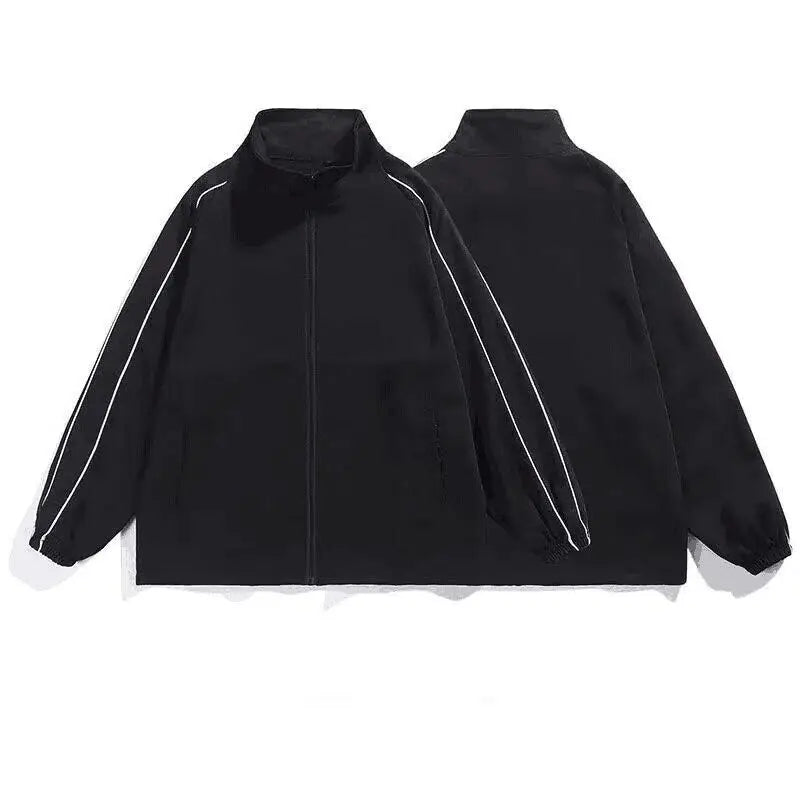 Threebooy Men's Sets New Casual One-piece Suit Male Sportswear Women Suits Overalls Trousers Loose Fleece Zipper Long Sleeves Jacket Pants