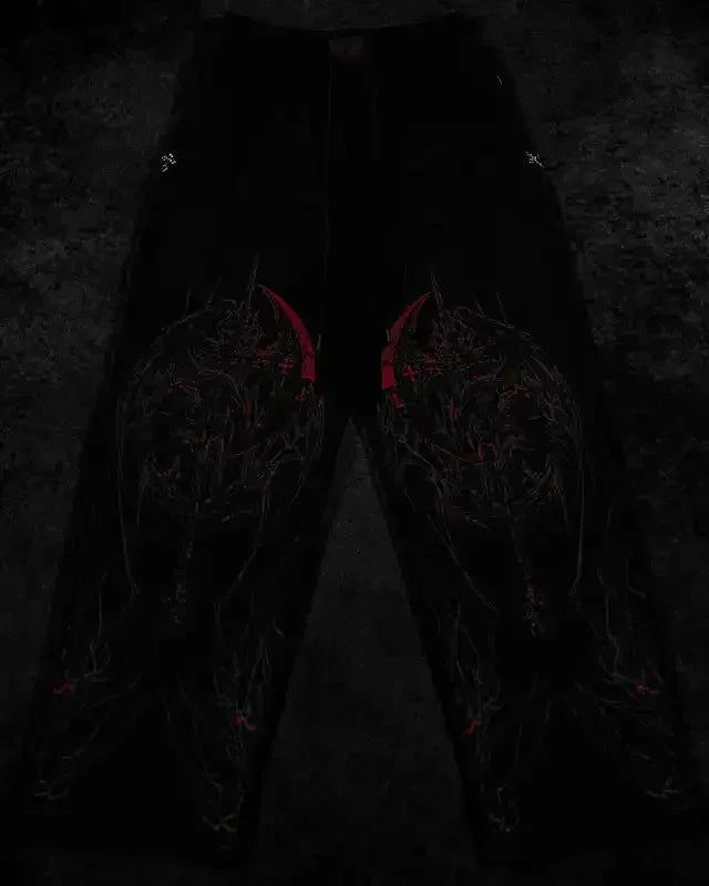 Threebooy  Y2K Breathedivinity Skull Cargo Pants Men Women Gothic Casual Sports Joggers New Hip Hop Street Fashion Couple Street Trousers