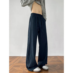 Threebooy Summer Black Casual Pants Men Fashion Oversized Wide Leg Pants Men Streetwear Hip-hop Loose White Pants Mens Trousers M-3XL
