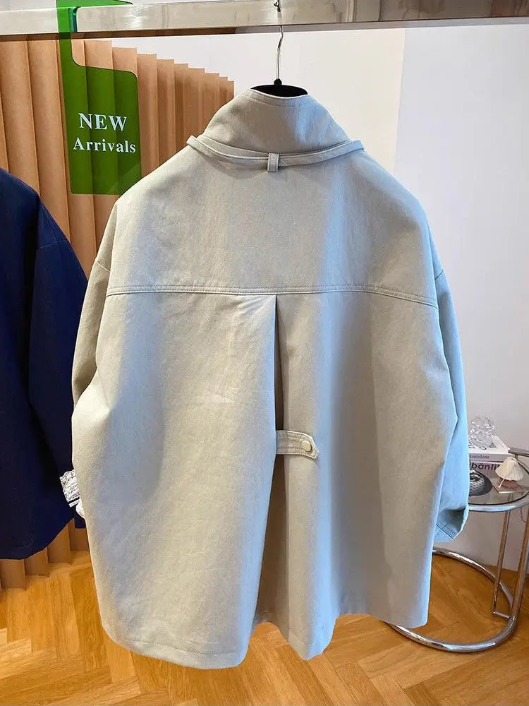Threebooy Korean Simple High-end Windbreaker Short Jacket Women Loose Spring Autumn New Style Small Fashion Trend Baseball Jacket