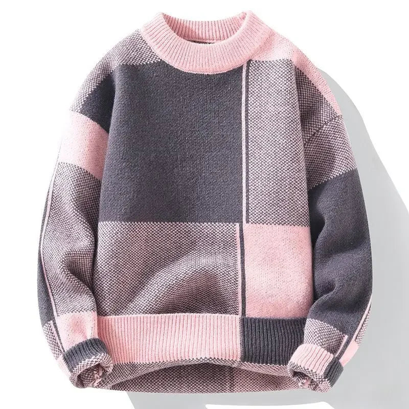 Threebooy Round Collar Crewneck Long Sleeve Thick Knitwear Original Autumnr and Winter Pullover Man Casual Y2k Knitted Sweaters for Men
