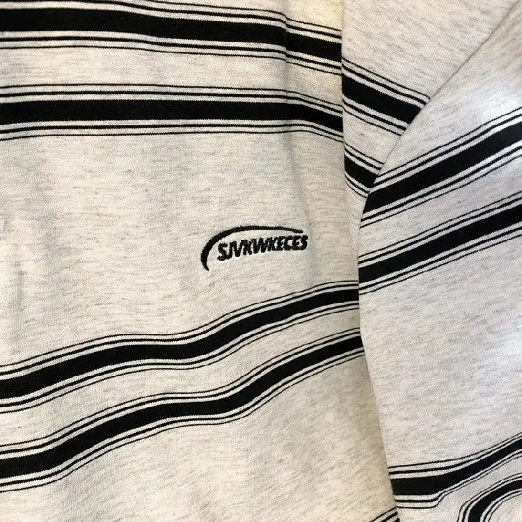 Threebooy High street hip-hop men and women trendy personalized striped polo short sleeved couple summer loose retro casual Harajuku top
