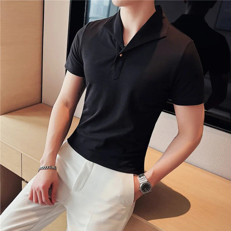 Threebooy  Men's Summer Leisure Fashion Polo Shirts/Male Slim Fit High Quality Lapel Short Sleeve  Polo Shirts Hombre S-4XL