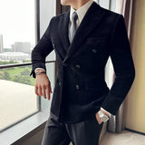 Threebooy Men's Corduroy Suit Jackets/Male Slim Fit Fashion High Quality Tuxedo/Man Spring Autumn Blazers Office Dress