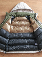 Threebooy Outdoor Functions Padded Jacket Mountaineering Clothes Winter Men's Thickened Windproof Waterproof Warm Hooded Cotton Parkas