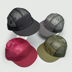 Threebooy  Korean Quick Drying Solid Baseball Hats Casual New Unisex Sunshade Mesh Breathable ins Versatile Short Eave Fashion Peaked Caps