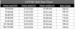 Threebooy  Luxury Brand Men Belt Genuine Leather Automatic Buckle 3.5cm Width Men Ratchet Waist Straps for Jeans White Color