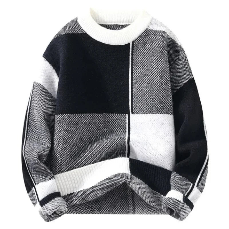 Threebooy Round Collar Crewneck Long Sleeve Thick Knitwear Original Autumnr and Winter Pullover Man Casual Y2k Knitted Sweaters for Men