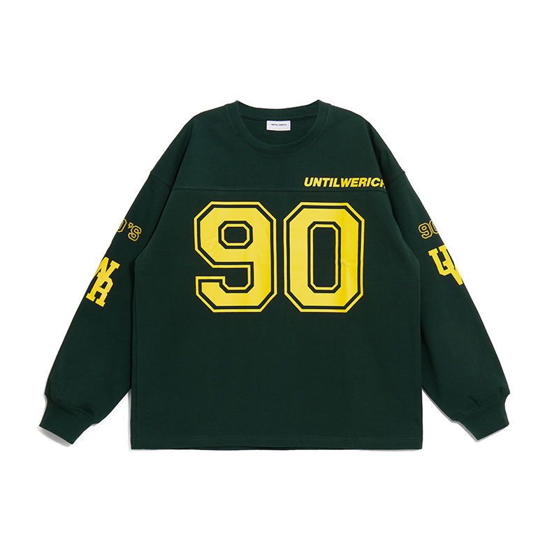 Threebooy Men's Sweater Oversize Loose New Street Tops Tees Letter Print Spring Autumn Round Neck Long Sleeves Daily Casual Sweatshirt