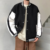 Threebooy Baseball Jacket For Men Trend Hip Hop Streetwear Large Size 5XL Loose Patchwork Jacket Coat College Style Bomber Jckets