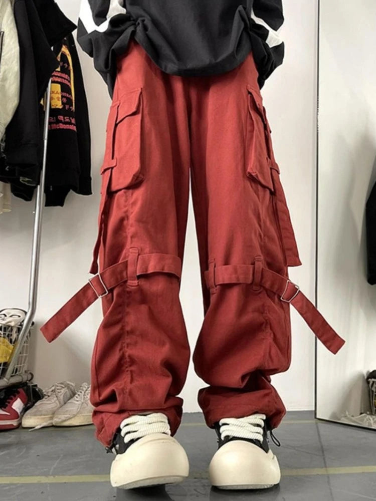 Threebooy 100% Cotton Multi Pocket Loose Trousers Man Spring Summer Designer Cheapest Y2k Vintage Casual New in Long Cargo Pants for Men