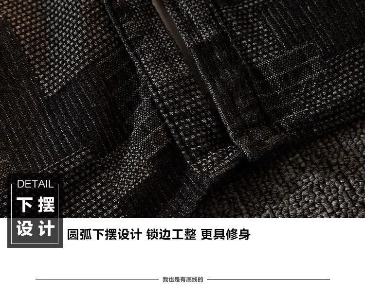 Threebooy Plaid Shirt Men's High-end Fashion Top Hong Kong Style Long-sleeved Loose Handsome Trendy Retro Shirt Casual Jacket Aesthetic