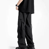 Threebooy Pants Men Casual Streetwear Autumn All-match Harajuku Korean Style Pleated Minimalist Full Length Fashion College Daily