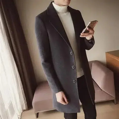 Threebooy New In Male Coats Trendy Luxury Designer Cheap Clothes Offer Clothing Fashion Men's Wool & Blends Jackets Casual Aesthetic