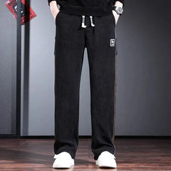 Threebooy Pocket Trend Polyester Male Trousers Classic Clothes Low Price Stylish Korean Style Baggy Men's Casual Pants Original Clothing